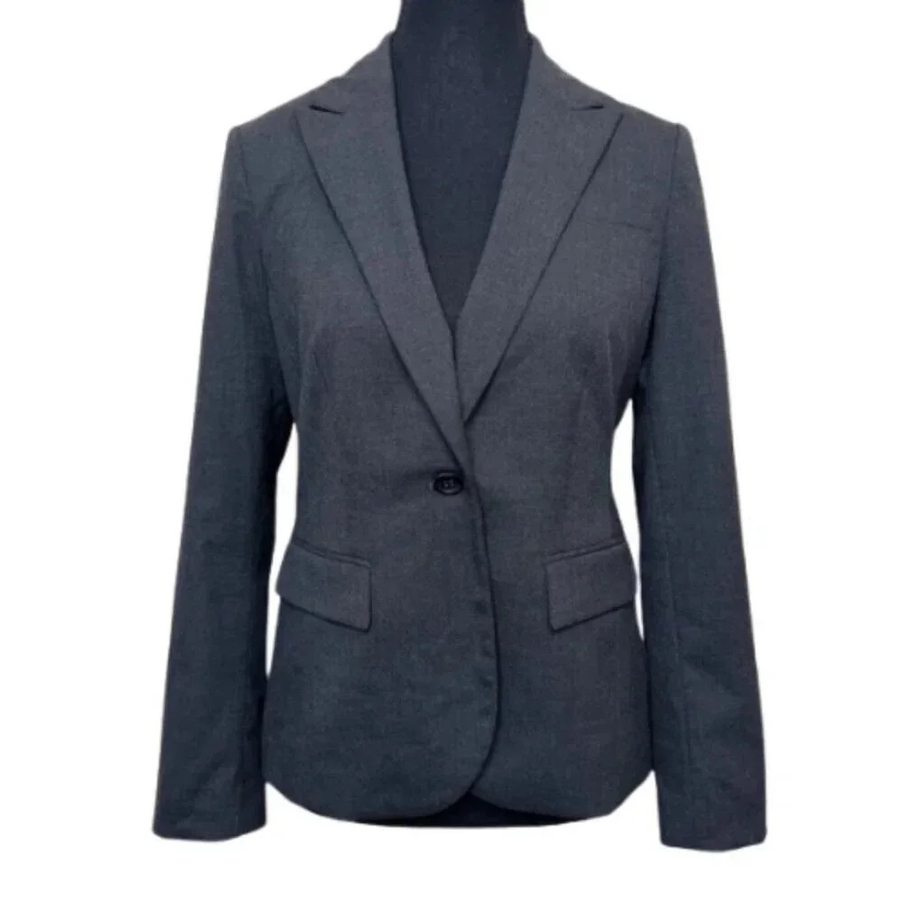 Banana Republic Womens Petite 4P Career Single  Button Work Wear Blazer
